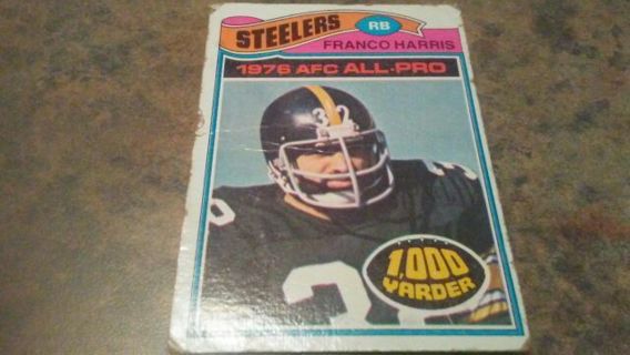 1977 TOPPS-1976 AFC ALL PRO 1000 YARDER FRANCO HARRIS PITTSBURGH STEELERS FOOTBALL CARD# 300