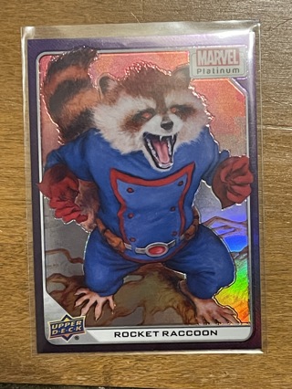 2022 Upper Deck - MARVEL Platinum - Black Rainbow - ROCKET RACCOON #43