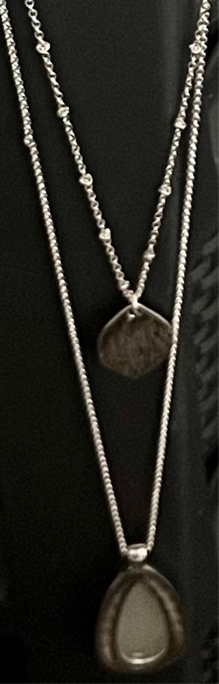 New: Silver 'Lauren Conrad' Double Pendant and Charm. Beautiful Gift for Yourself or a Loved One