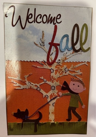 Cute Welcome Fall Scrapbook Embellishment 