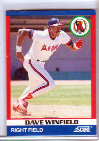 Dave Winfield, 1991 Score Card #66, California Angels, Hall of Famer, (L3)