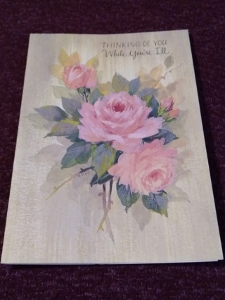 Get Well Card - Pink Roses