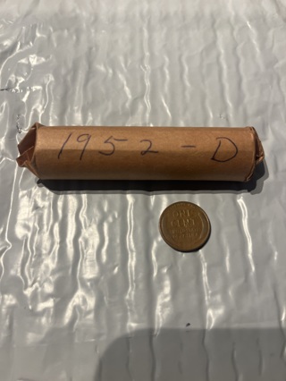 1952 D wheat cent Roll 