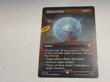 Magic the gathering mtg Flame of Anor Borderless Lord of the rings