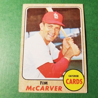 968 - TOPPS BASEBALL CARD NO. 275 - TIM McCARVER - CARDINALS