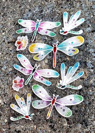 3 D DRAGONFLY POP UP STICKERS STYLE 1