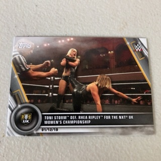 2020 Topps WWE Women's Division - [Base] #2  NXT UK - Toni Storm def. Rhea Ripley ...