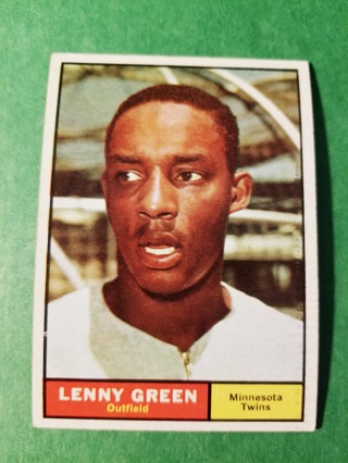 1961 - TOPPS EXMT - NRMT BASEBALL - CARD NO. 4 - LENNY GREEN - TWINS