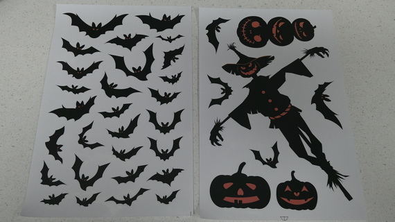 (2) Sheets of HALLOWEEN Window Clings