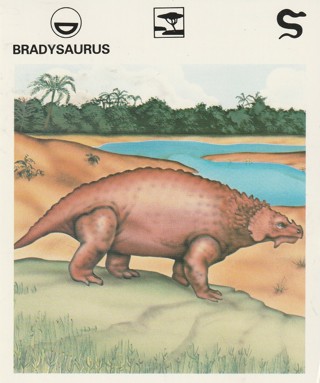 Vintage 1975 Leisure Books Animal Card: crdgin2: BRADYSAURUS