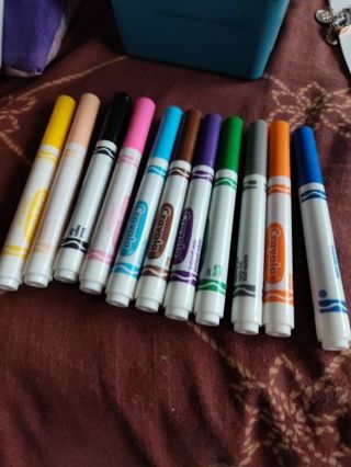 11 Crayola felt Pens