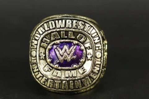 MEN'S SIZE 11 WWE WRESTLING HALL OF FAME MEMORABILIA FANS COLLECTOR'S RING 24K GOLD PLATED NEW