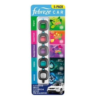 Febreze Car Air Freshener Vent Clips, Mixed Scent, 5 ct.