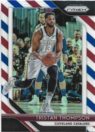 2018-19 PRIZM TRISTAN THOMPSON RED WHITE & BLUE PRIZM REFRACTOR CARD