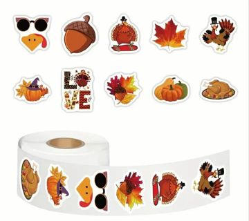 ↗️⭕(10) 1" THANKSGIVING STICKERS!!