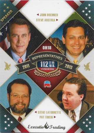  2012 112th Congress #56 John Boehner/Steve Austria/Steve Latourette/Pat Tiberi 