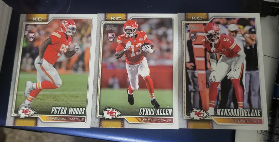FREE: 2026 Topps Flagship Kansas City Chiefs rookie cards Woods-Allen-Delane