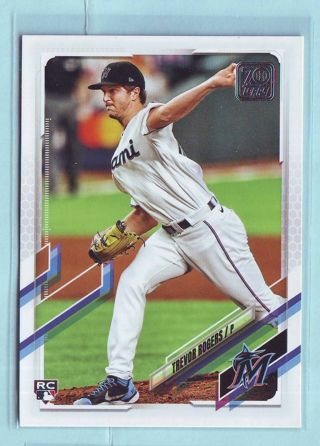 2021 Topps Series 2 Trevor Rogers ROOKIE Baseball Card # 563 Marlins