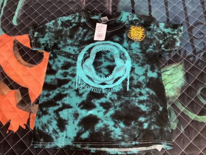 Child’s Size XSmall Tye Dye Nashville Aquarium Glow In The Dark Shirt Brand New W/Tag