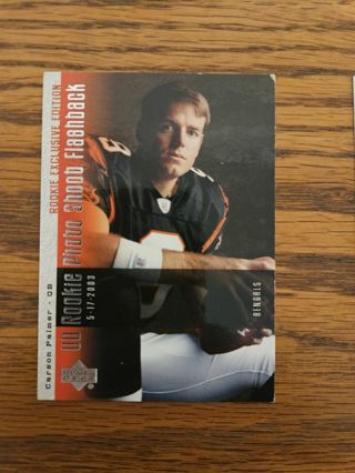 2006 Upper Deck photo shoot flashback Football card.