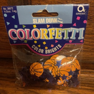 Confetti basketball and stars  color brights   