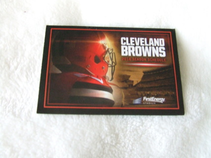 2016 Cleveland Browns Pocket Football Schedule 