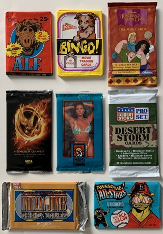 8 New Factory Sealed Non-Sport Trading Card Packs 1980s-2000s Topps, Leaf, Pro Set, Skybox