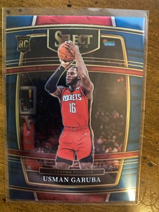 2021-22 Panini Select Basketball Usman Garuba Rookie Card #56 Houston Rockets RC