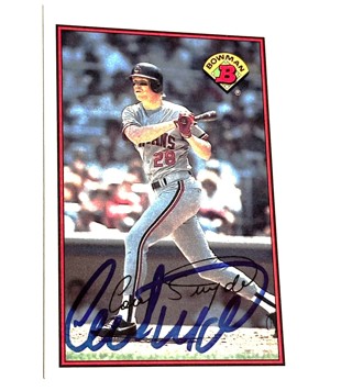 Autographed 1989 Bowman Cory Snyder #89 Cleveland Indians Baseball Card