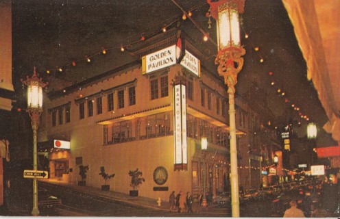 Vintage Unused Postcard: GIN: Golden Pavilion Restaurant, San Francisco, CA