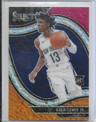 Kira Lewis Jr 2020-21 Select Prizm Red White Orange Shimmer #288