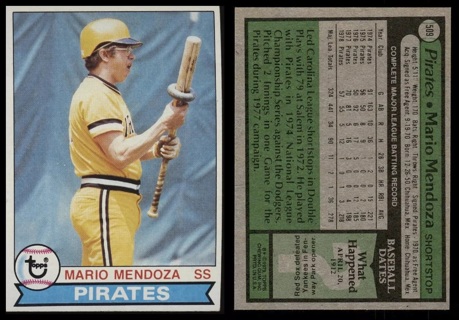 1979 Topps #509 Mario Mendoza - Pittsburgh Pirates