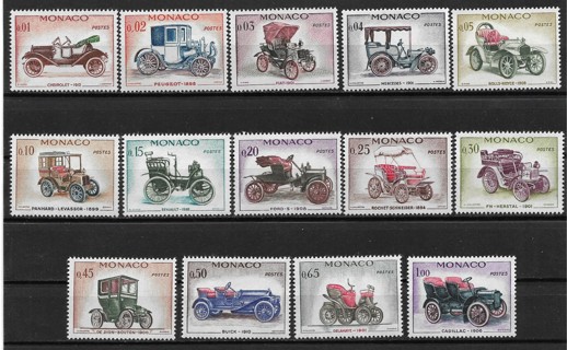 1961 Monaco Sc485-98 complete Automobile (pre 1912) set of 14 MLH