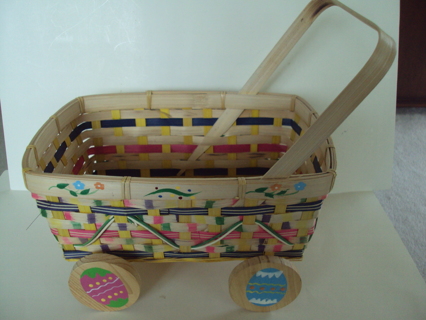 Easter Basket Buggy Table Centerpiece Wooden