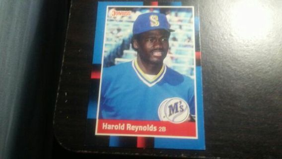 1988 DONRUSS HAROLD REYNOLDS SEATTLE MARINERS BASEBALL CARD# 563