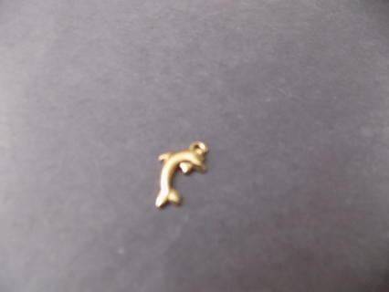 Goldtone jumping dolphin charm