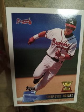 1996 TOPPS ALL STAR ROOKIE CHIPPER JONES ATLANTA BRAVES BASEBALL CARD# 177