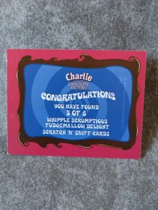 Charlie & The Chocolate Factory mini Trading Card