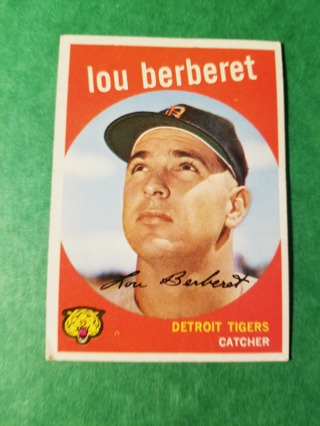 1959 - TOPPS EXMT - NRMT BASEBALL - CARD NO. 96 - LOU BERBERET - TIGERS