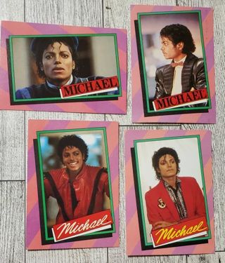 4 Michael Jackson 1984 Cards!
