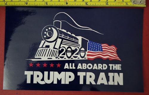 One 2020 Trump Train Sticker