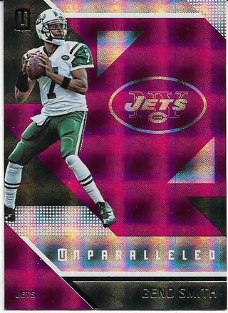 2016 UNPARALLELED GENO SMITH PURPLE PRIZM REFRACTOR CARD