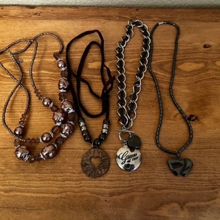 Lot of 4 Copper, Beads, Hematite, Leather Variety Necklaces + Bonus!! 