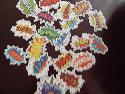 Fun new stickers. Bang, POW ~Boom Stickers ~~  SUPER Colorful & Decorative~You get 6 stickers!cute!!