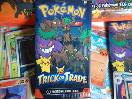 **POKEMON ~2024 SERIES~**  HALLOWEEN specialty trading cards.   LIMITED editions--LOT 0f 3 cards.