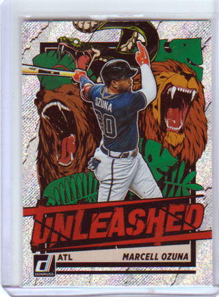 Marcell Ozuna, 2021 Panini Donruss UNLEASHED Card #UNL11, Atlanta Braves, (EL)