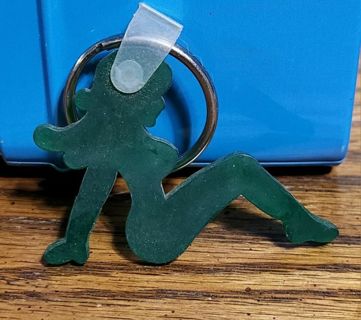 Naked lady rubber keychain
