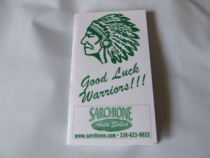 2014 West Branch (OH) Warriors HS Basketball Pocket Schedule 