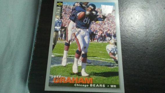 1995 UPPER DECK COLLECTORS CHOICE PLAYERS CLUB JEFF GRAHAM CHICAGO BEARS FOOTBALL CARD# 71