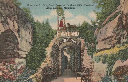 Vintage Used Postcard: e: 1951 Fairyland Caverns, Lookout Mountain, TN